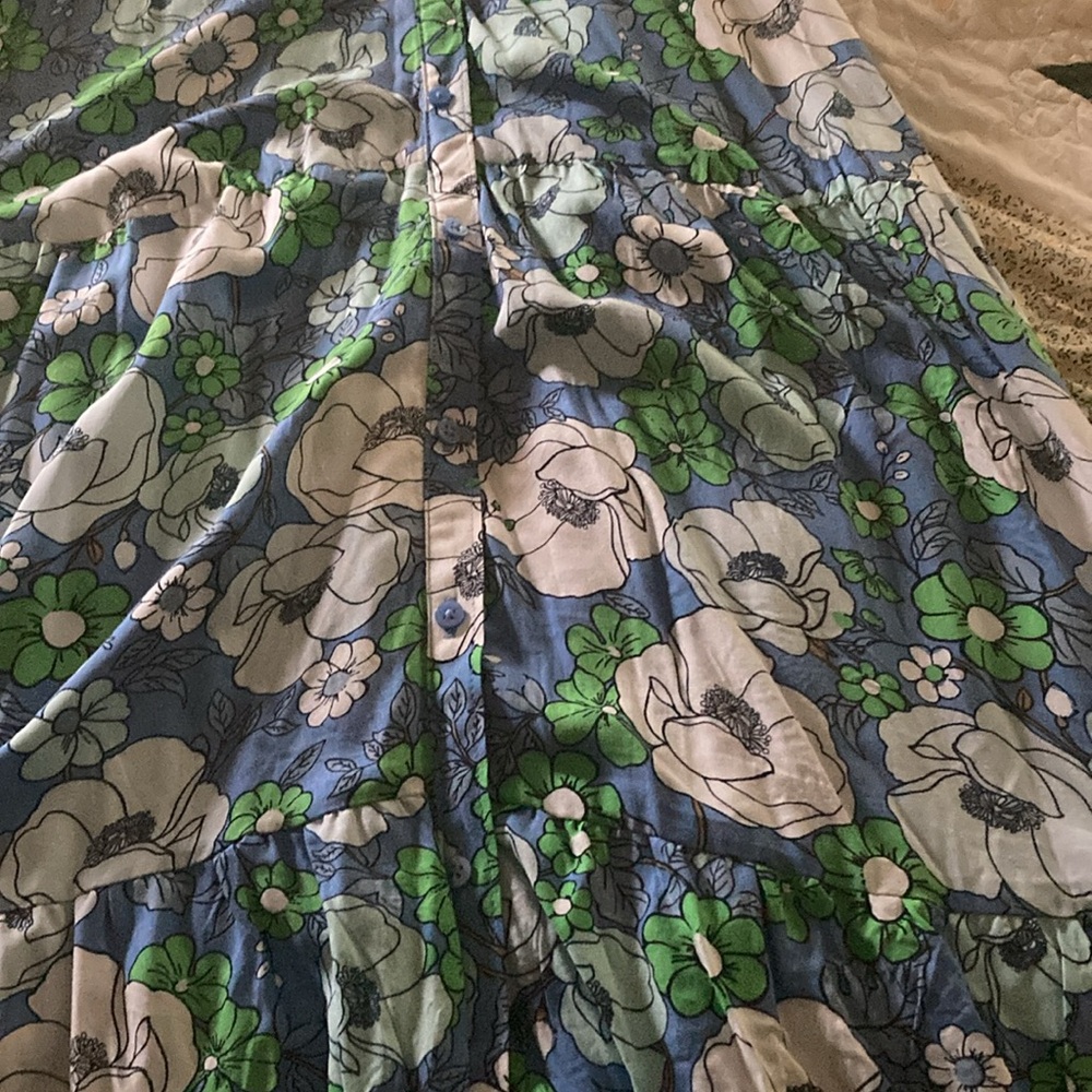 Croft and Barrow women’s floral maxi dress sleeveless button down summer - Picture 4 of 9
